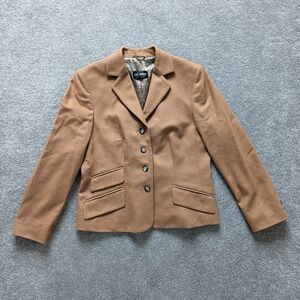 Gil Bret light brown wool cashmere blazer jacket women's size 10